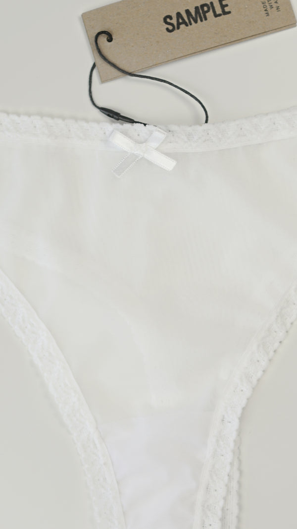 SAMPLE: Lace Trim Thong XS