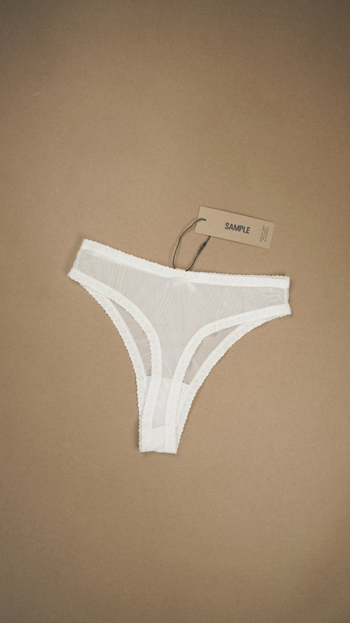 SAMPLE: Lace Trim Thong XS