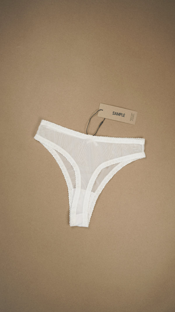 SAMPLE: Lace Trim Thong XS