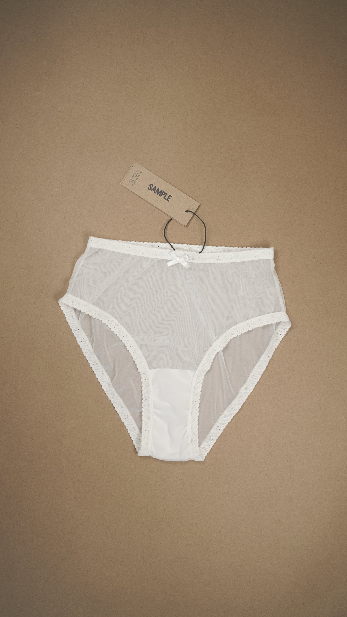 SAMPLE: Lace Trim French Brief XS