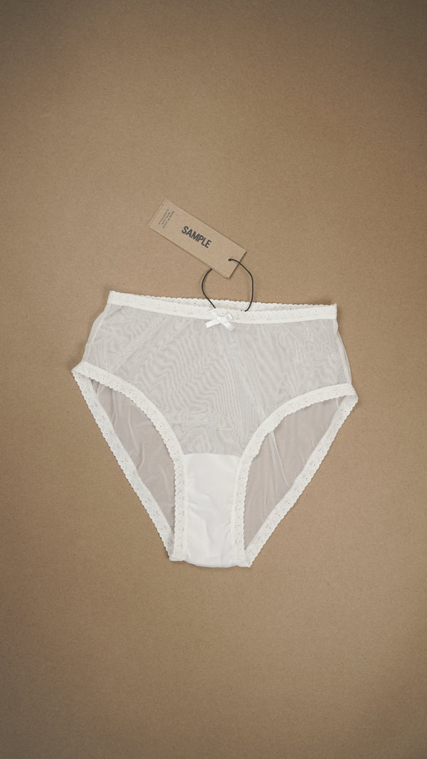 SAMPLE: Lace Trim French Brief XS