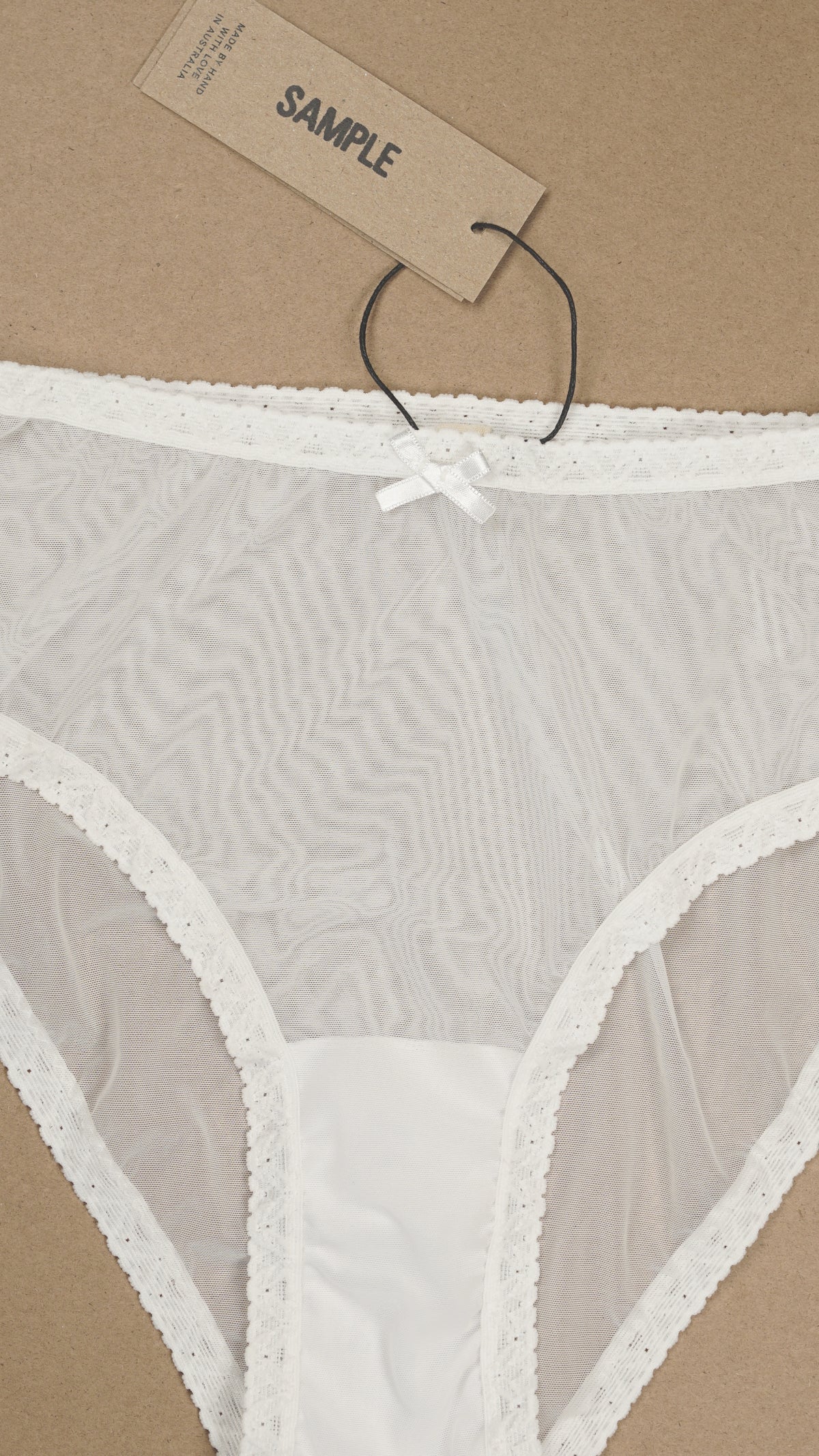 SAMPLE: Lace Trim French Brief XS