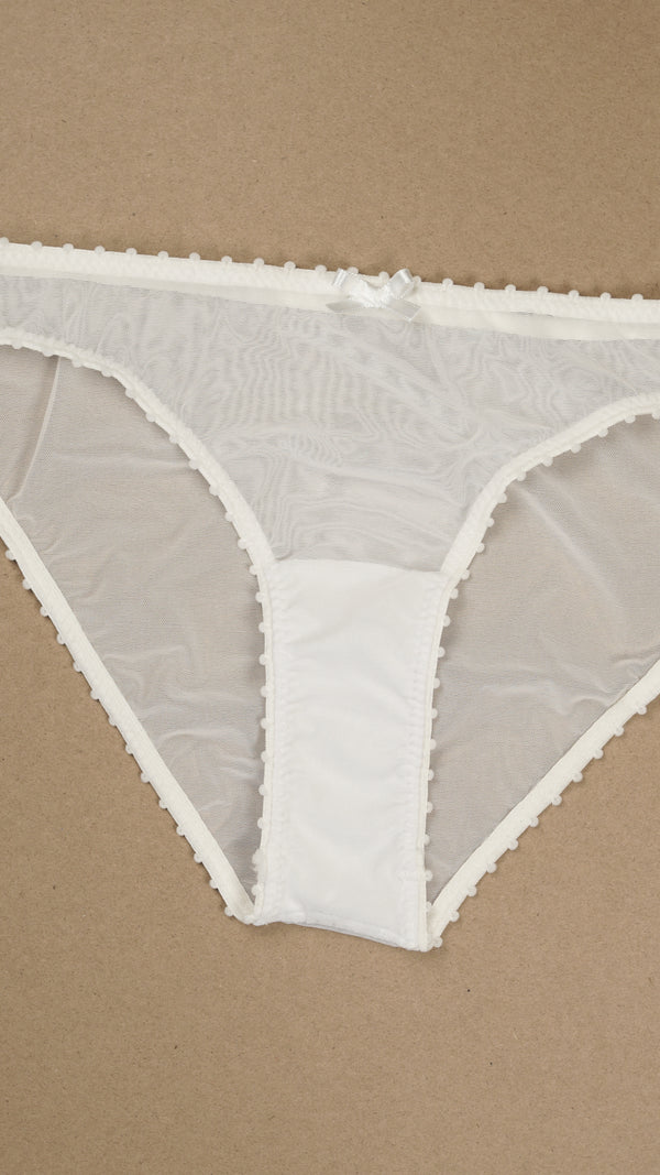 SAMPLE: Pom Pom Trim Bikini Brief XS