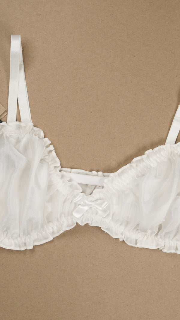 SAMPLE: Silk Cotton Ruffle Bralette Pull-On #2