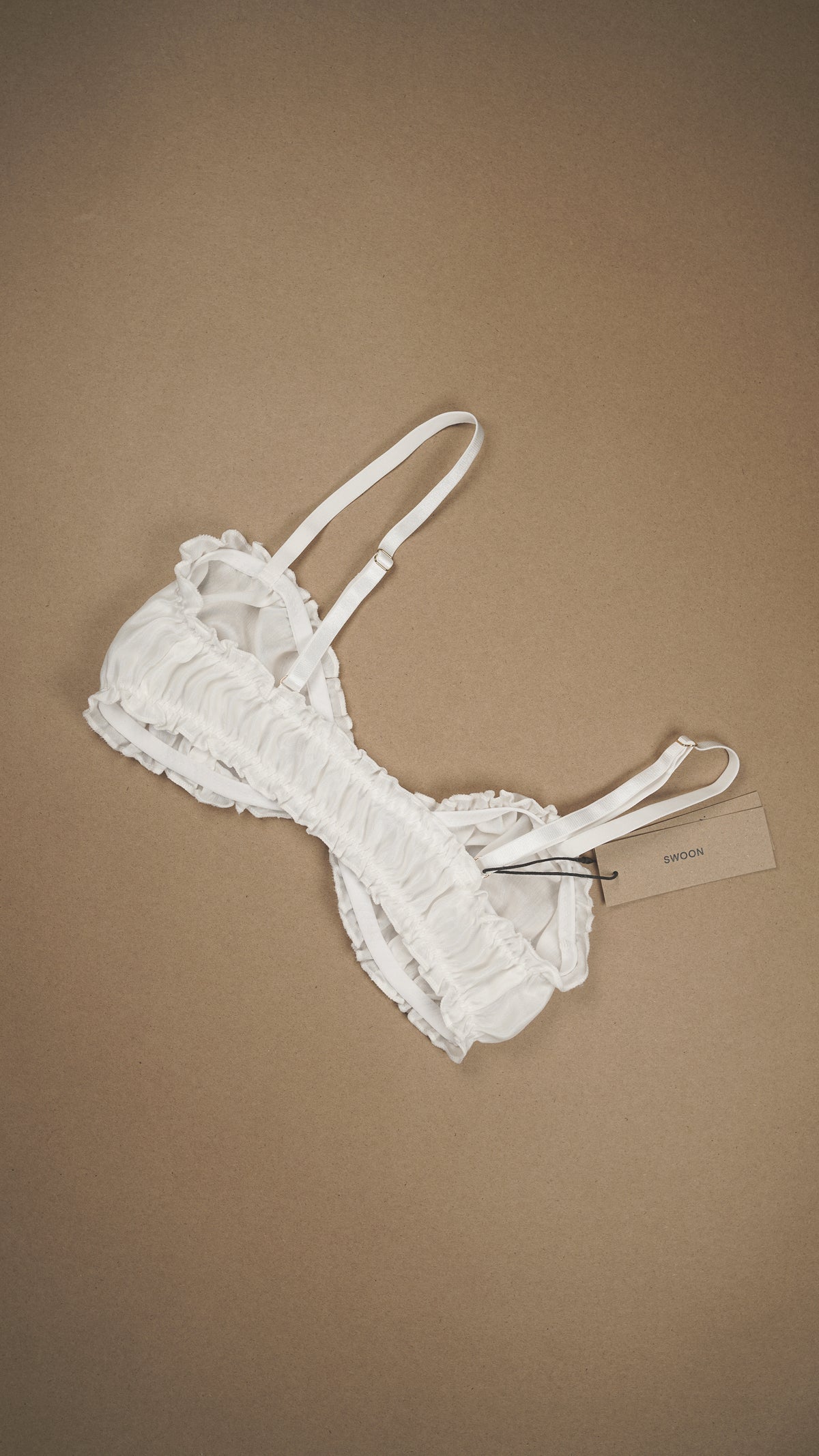 SAMPLE: Silk Cotton Ruffle Bralette Pull-On #2