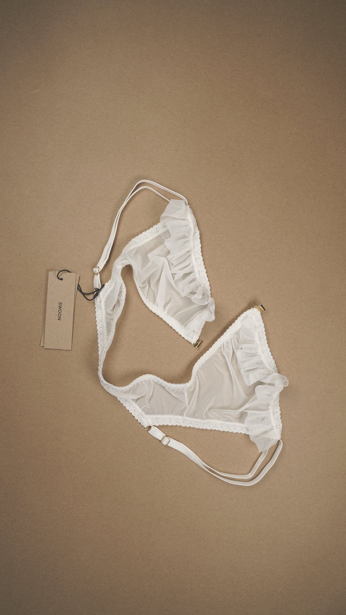 SAMPLE: Ruffle Front-Closure Bralette S/M