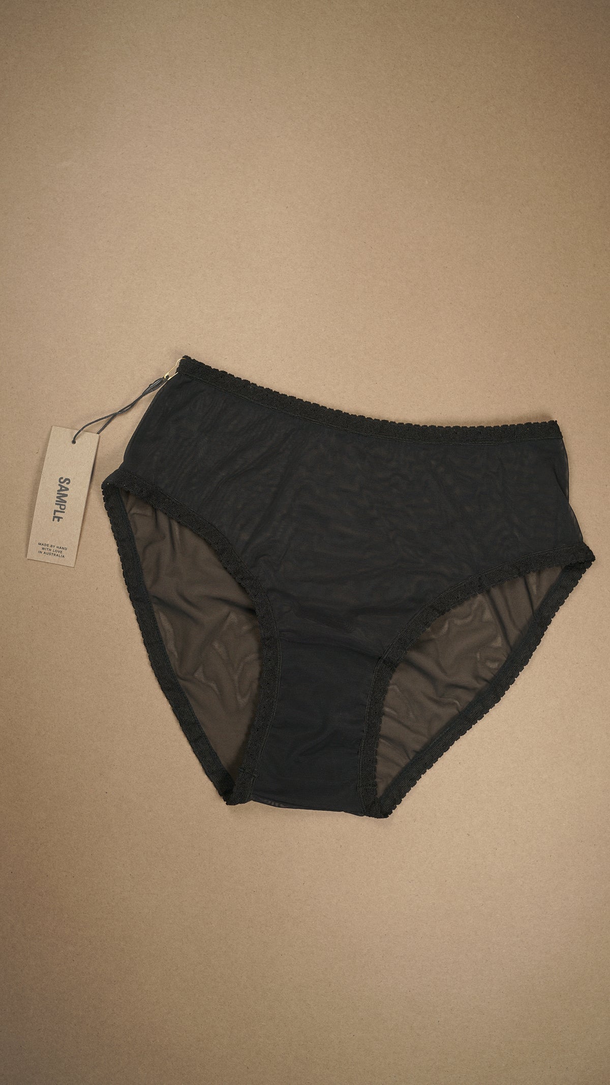 SAMPLE: Lace Trim French Brief Size M