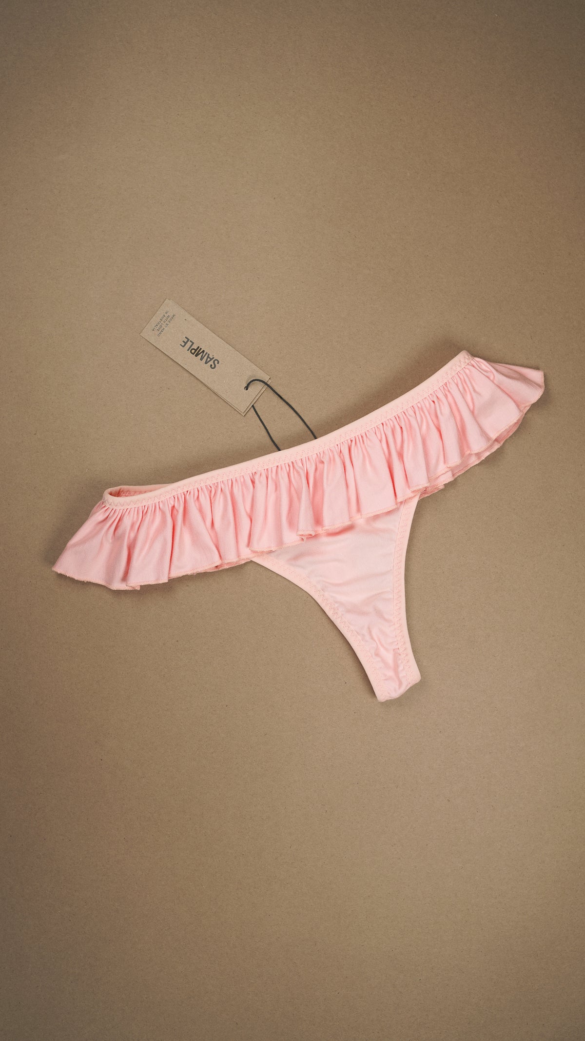 SAMPLE: Bamboo Ruffle Thong Size S/M