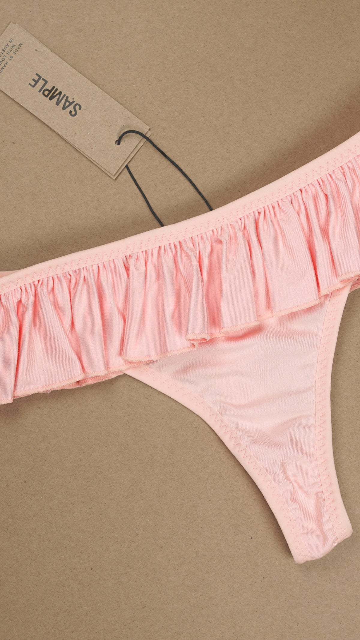 SAMPLE: Bamboo Ruffle Thong Size S/M