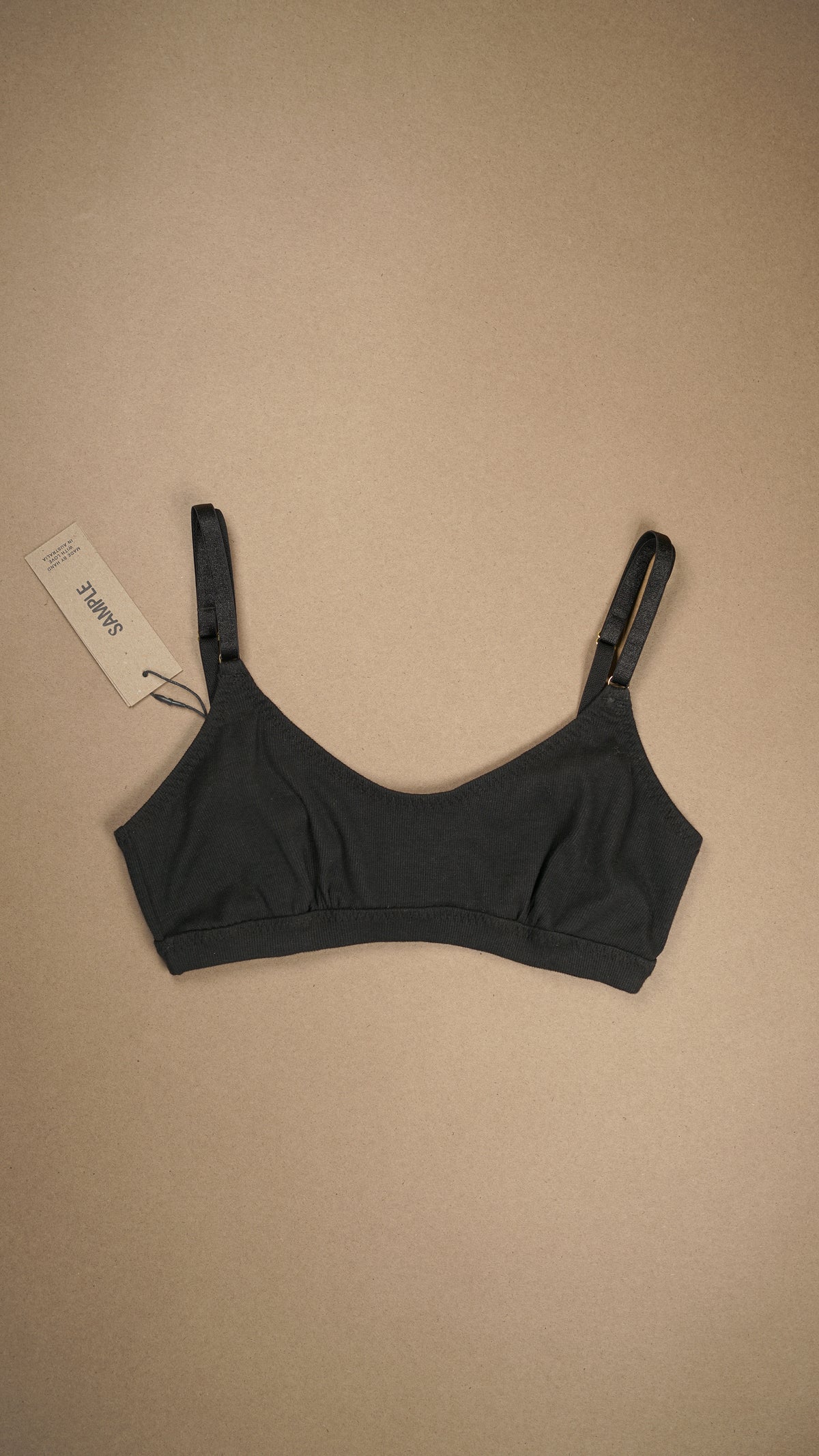SAMPLE: Ribbed Cotton Bralette Size M