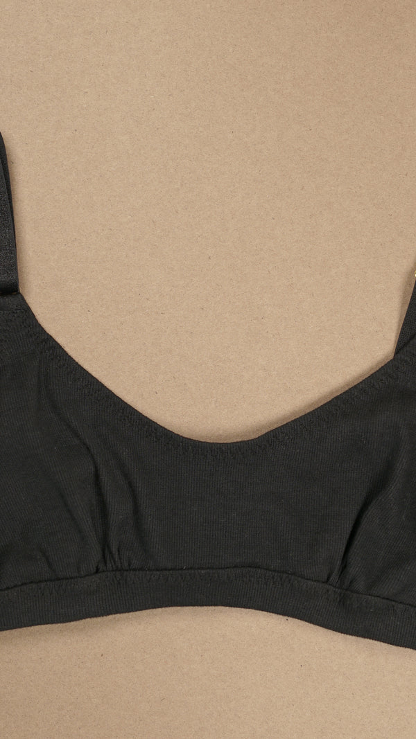 SAMPLE: Ribbed Cotton Bralette M
