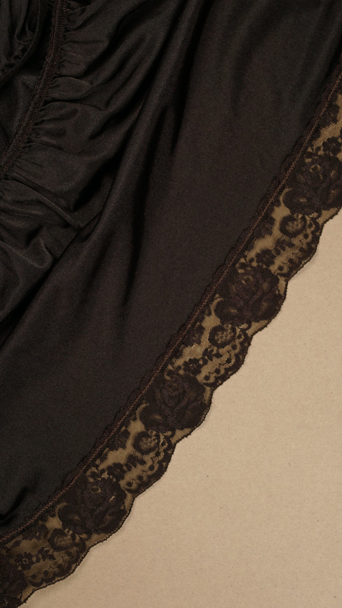 VINTAGE: Australian Made Mini Slip Skirt Dark Chocolate Brown Size S-L
