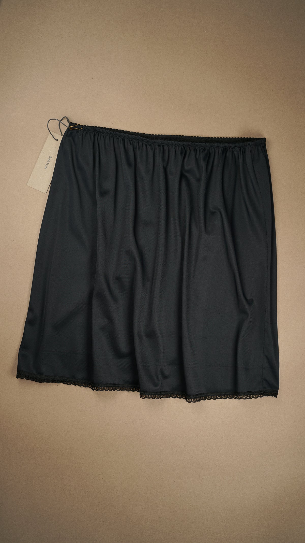 VINTAGE: Australian Made Mini Slip Skirt Black Fits L/XL