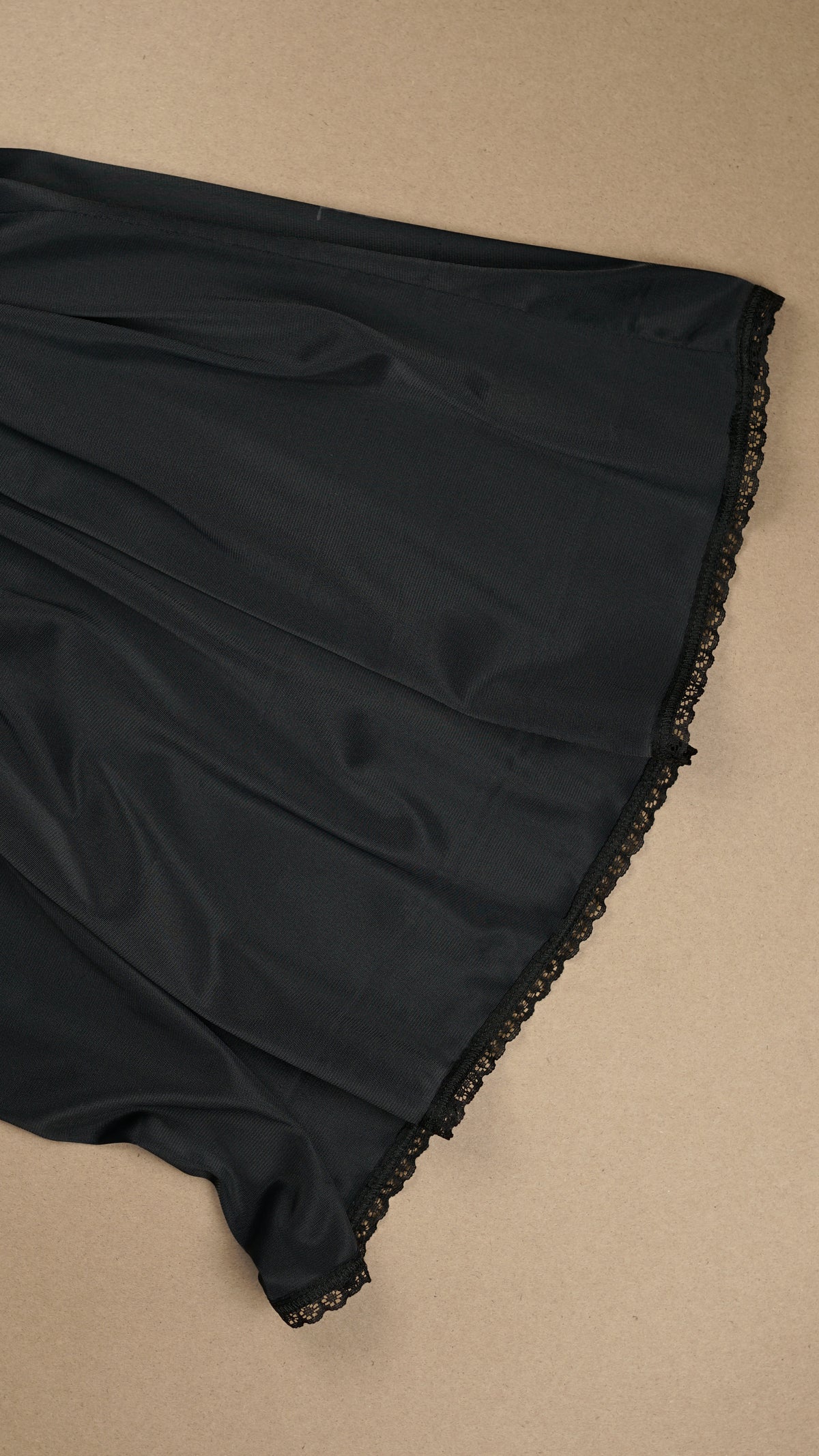 VINTAGE: Australian Made Mini Slip Skirt Black Fits L/XL