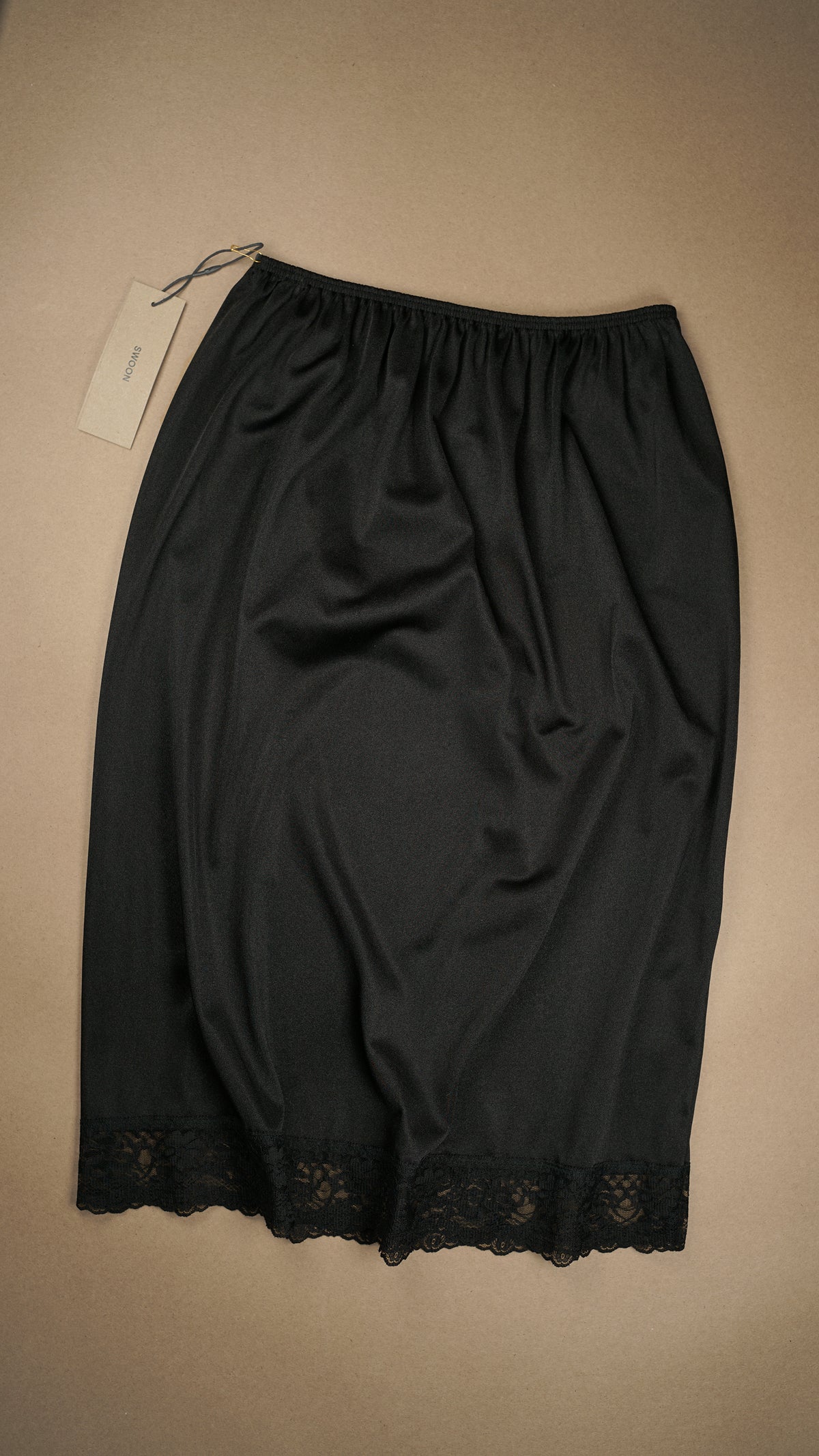 VINTAGE: Australian Made Midi Slip Skirt Black Size S/M