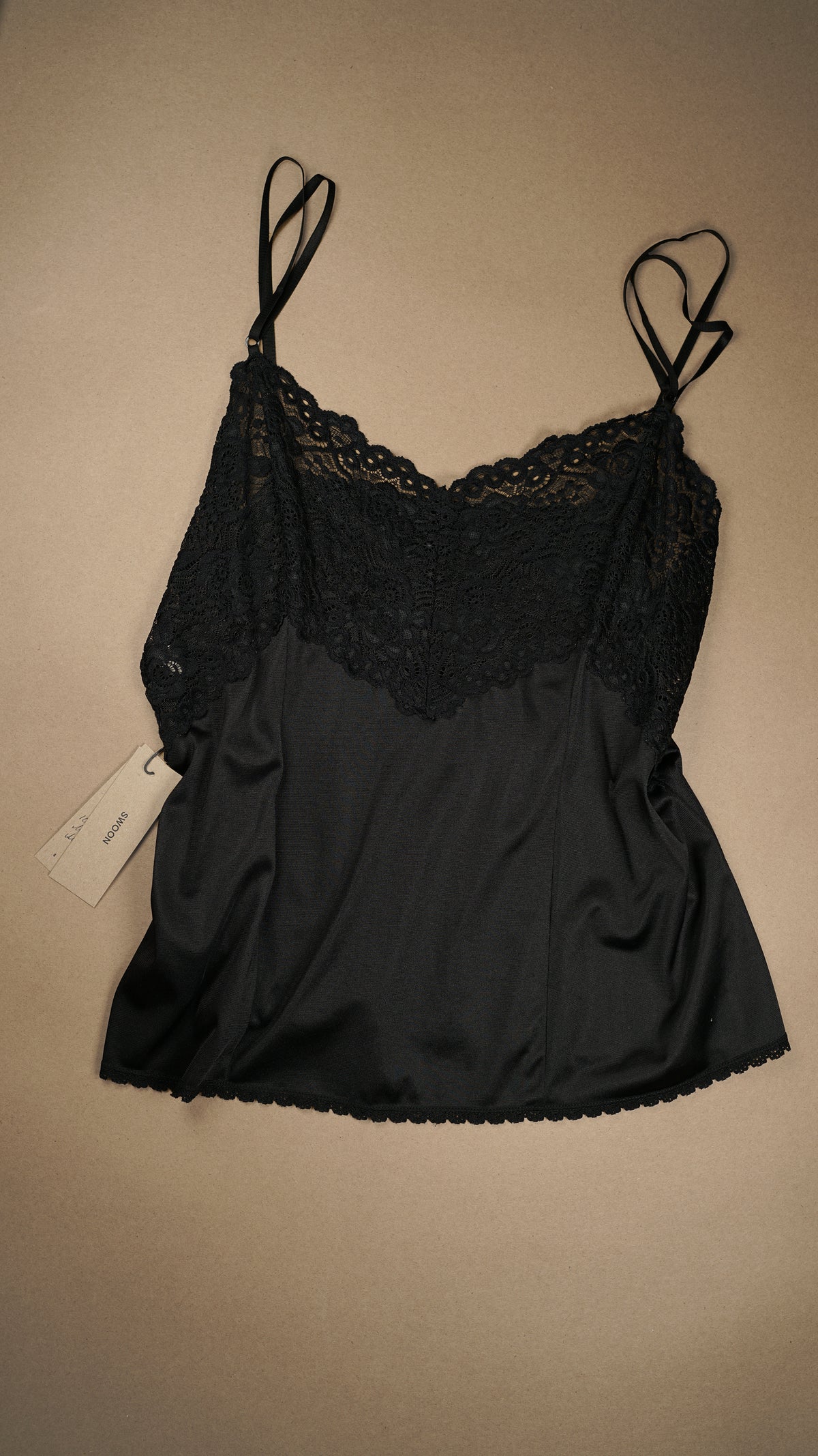 VINTAGE: Australian Made Lace Camisole #1 Black Fits M-XL
