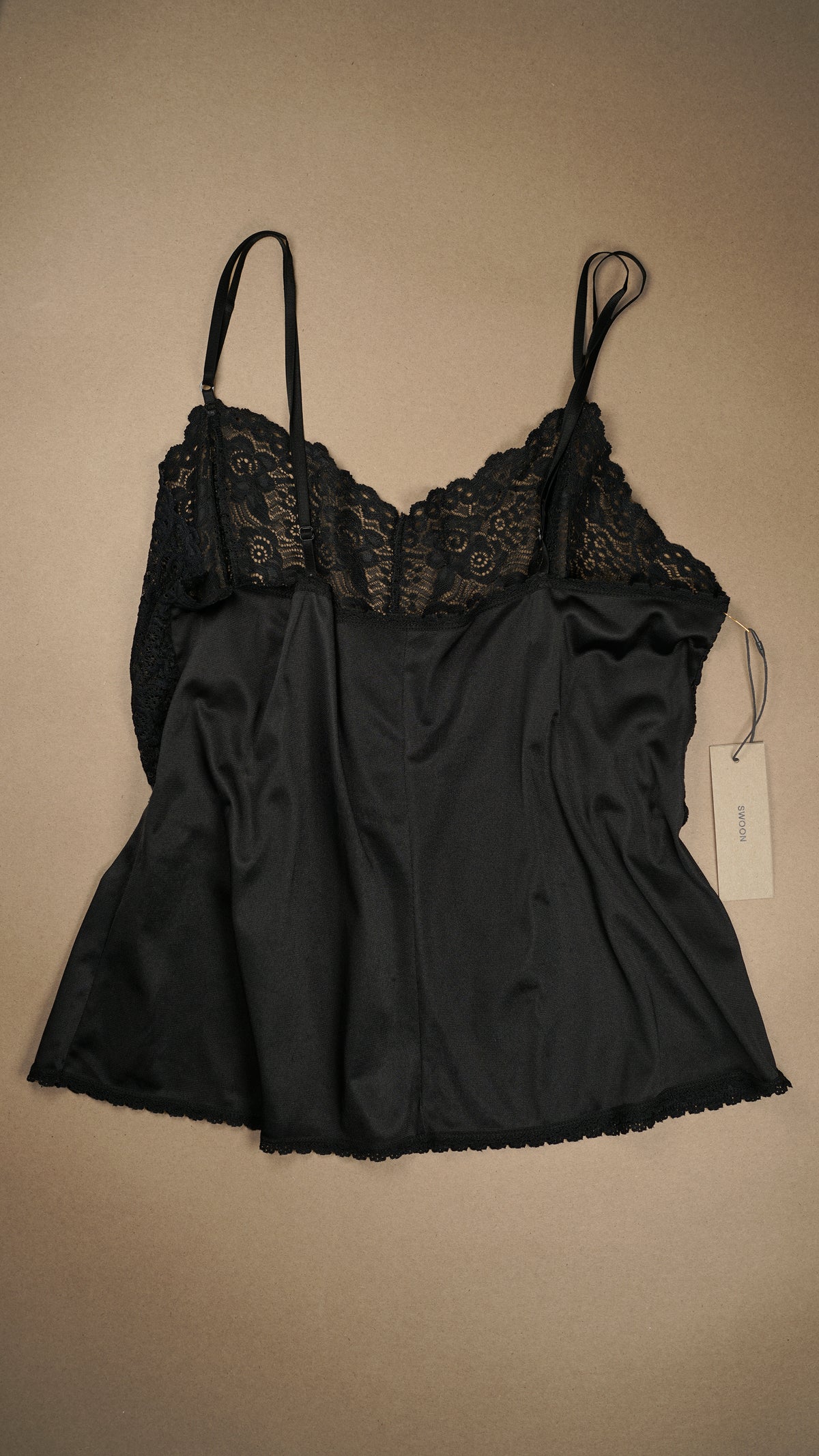 VINTAGE: Australian Made Lace Camisole #1 Black Fits M-XL