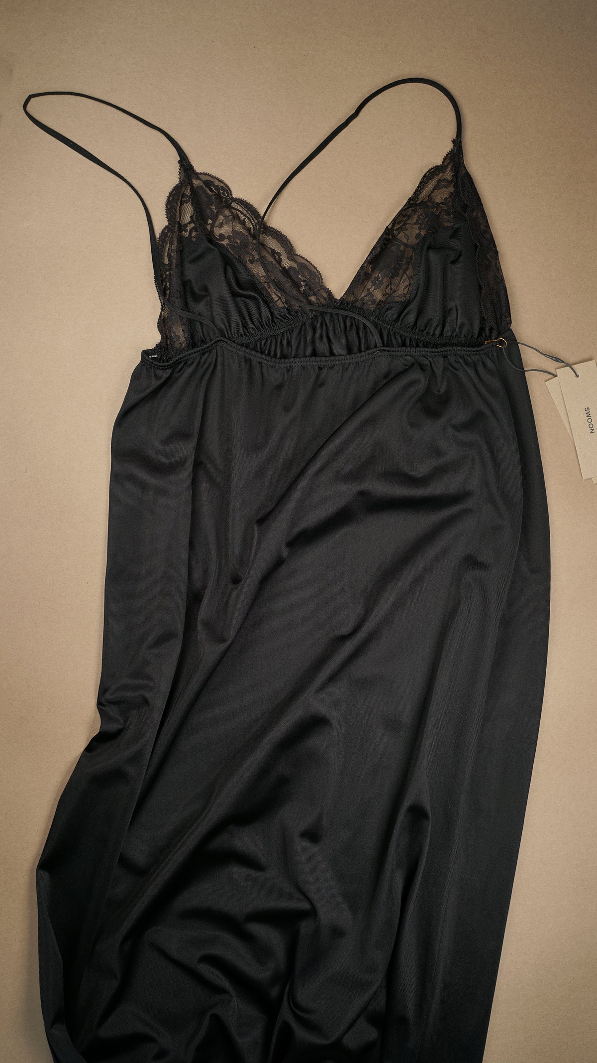 VINTAGE: Australian Made Long Slip Dress Black Fits XS/M