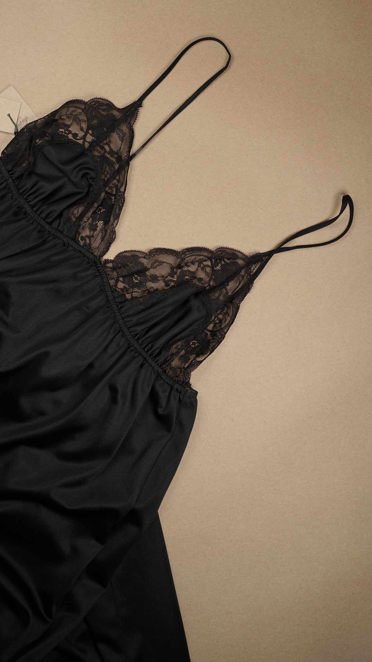 VINTAGE: Australian Made Long Slip Dress Black Fits XS/M