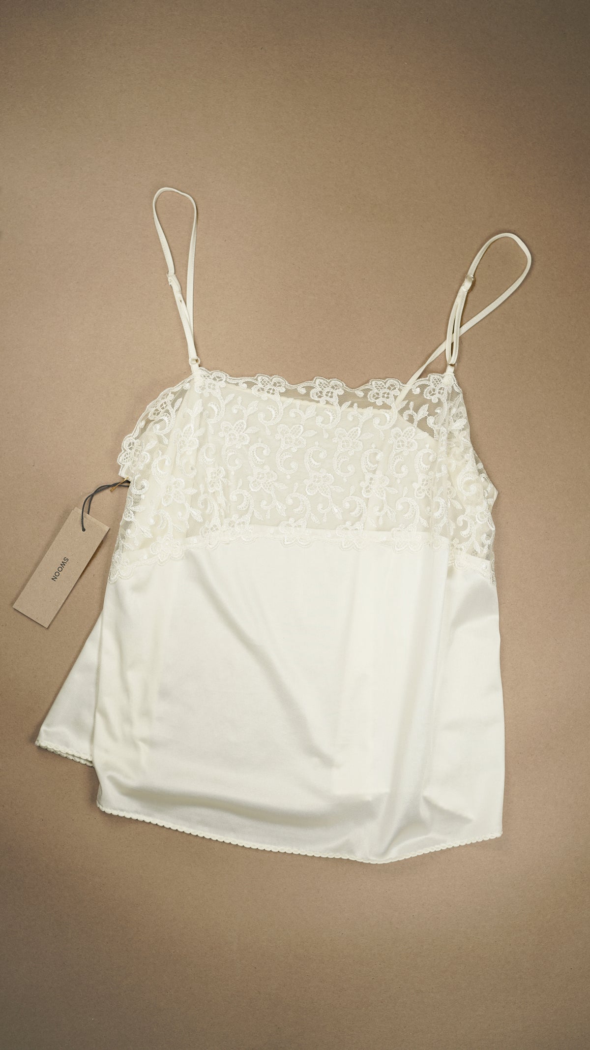 VINTAGE: Australian Made Embroidered Lace Cami Cream Fits S-L