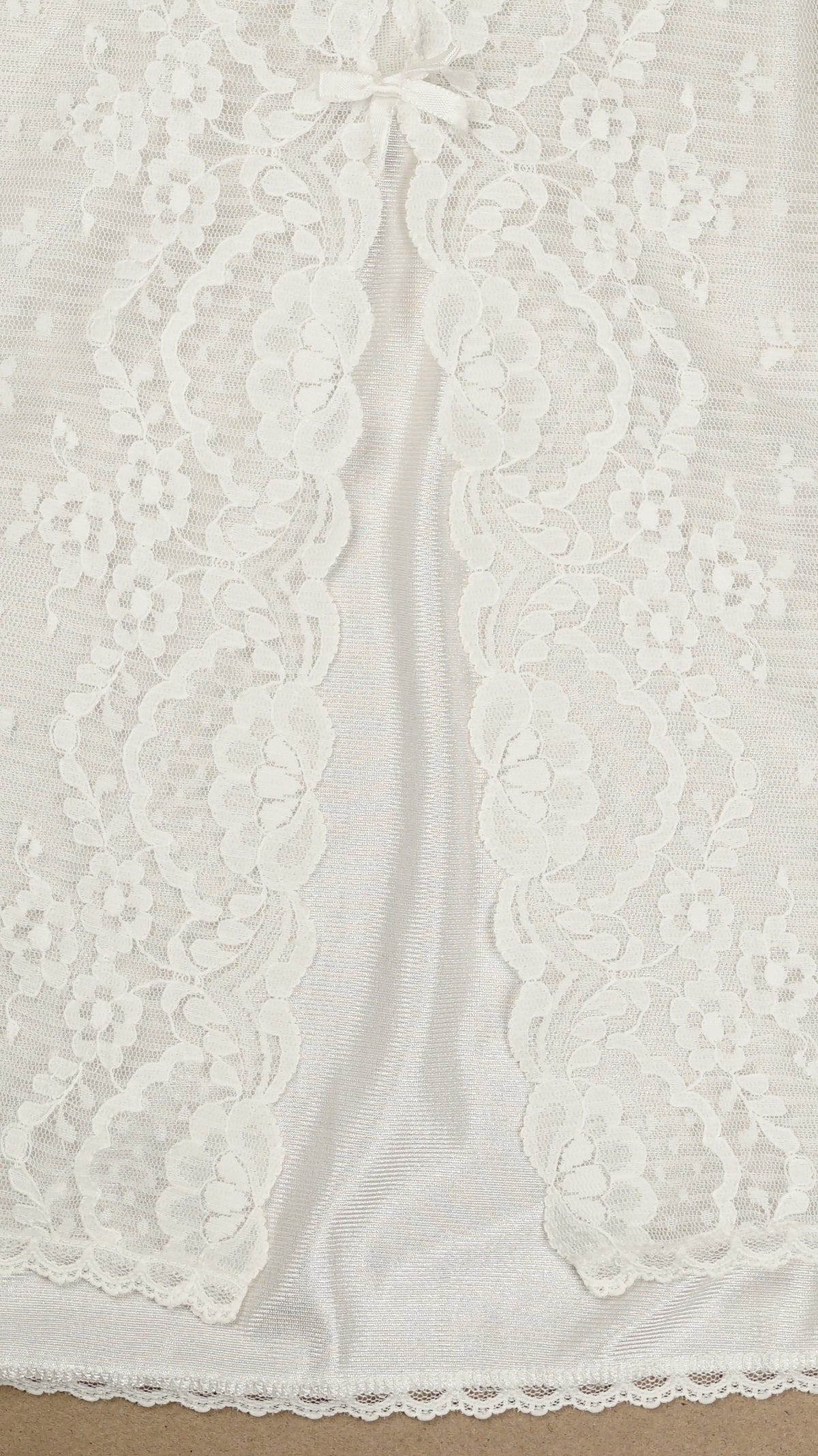 VINTAGE: Australian Made Midi Slip Skirt Lace Slit Panel White Fits M-L