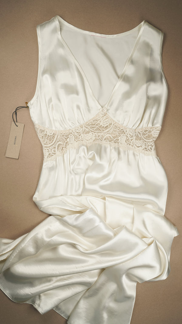 VINTAGE: Australian Made Lace Cutout Satin Long Dress Fits S-L