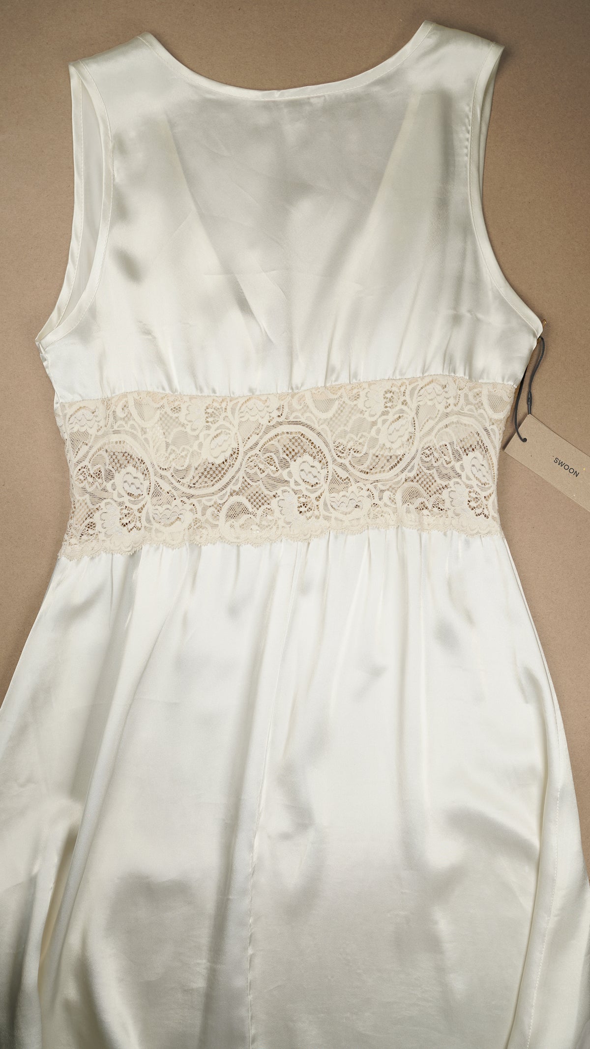 VINTAGE: Australian Made Lace Cutout Satin Long Dress Fits S-L