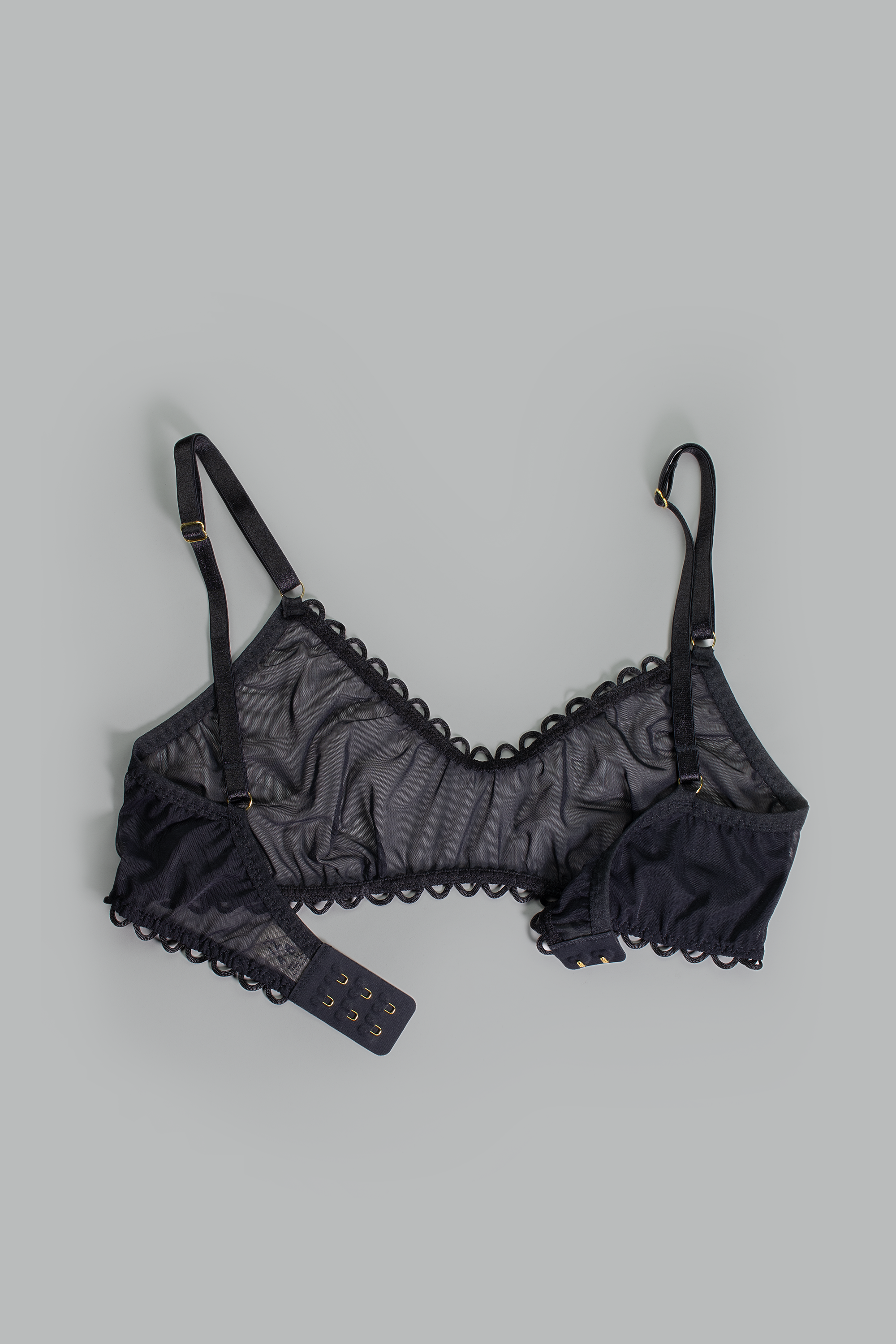 Italian Mesh Bralette in Liquorice