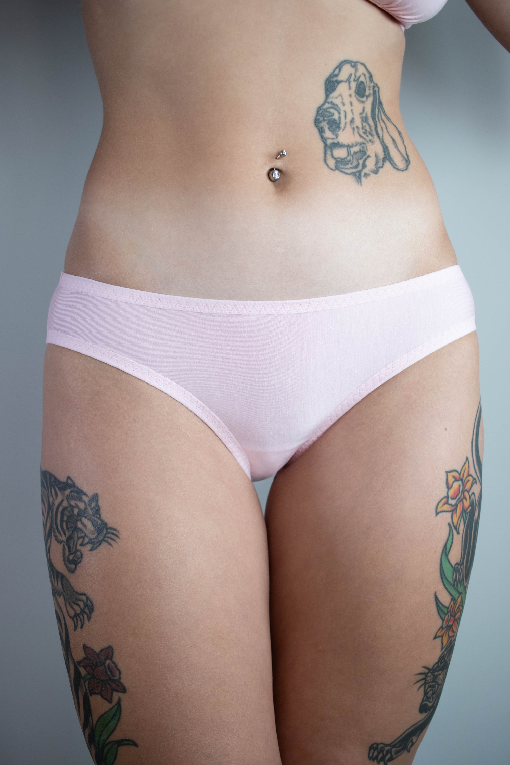 Organic Bamboo Bikini Brief in Fairy Floss