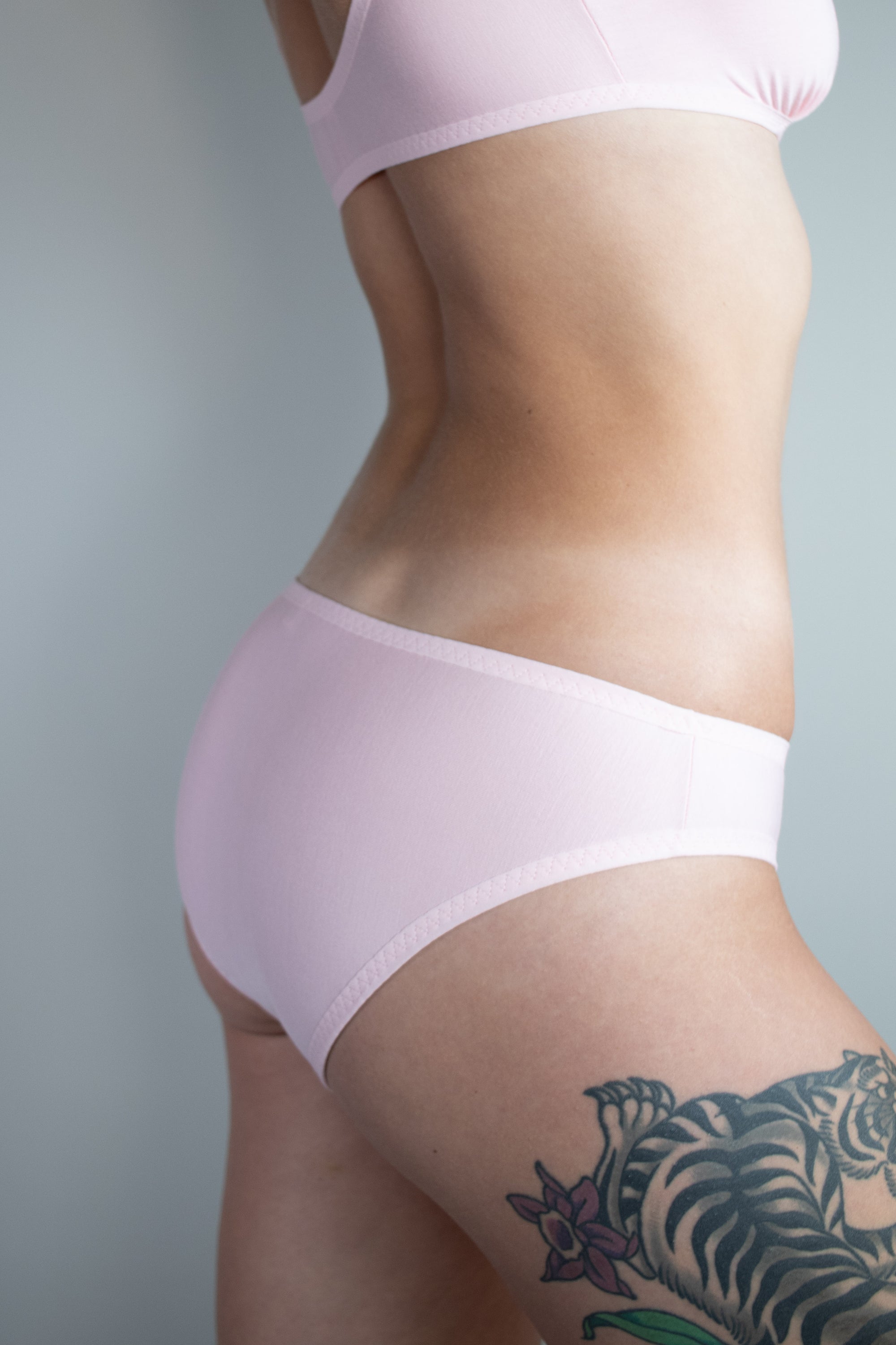 Organic Bamboo Bikini Brief in Fairy Floss