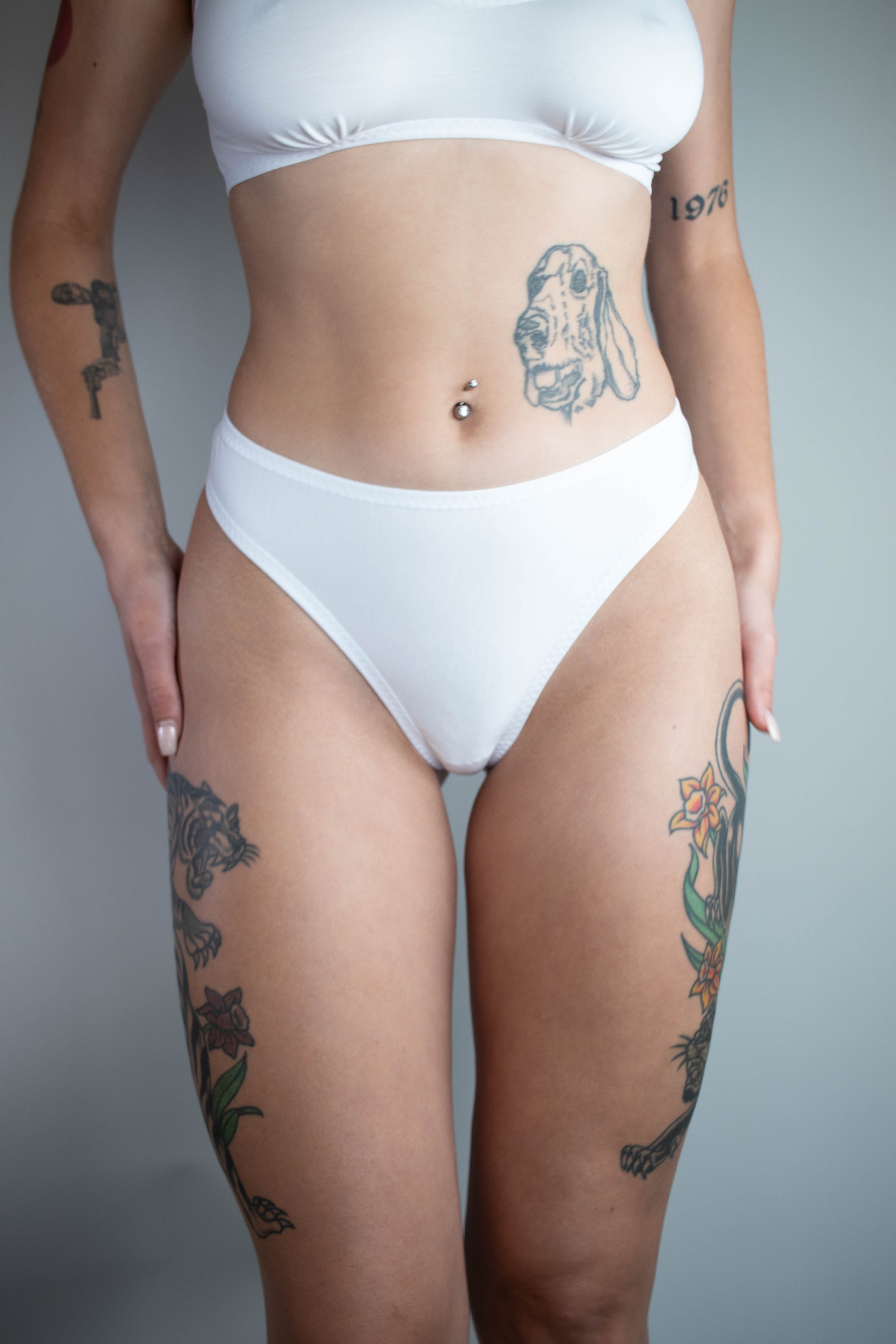 Organic Bamboo Thong in Cloud