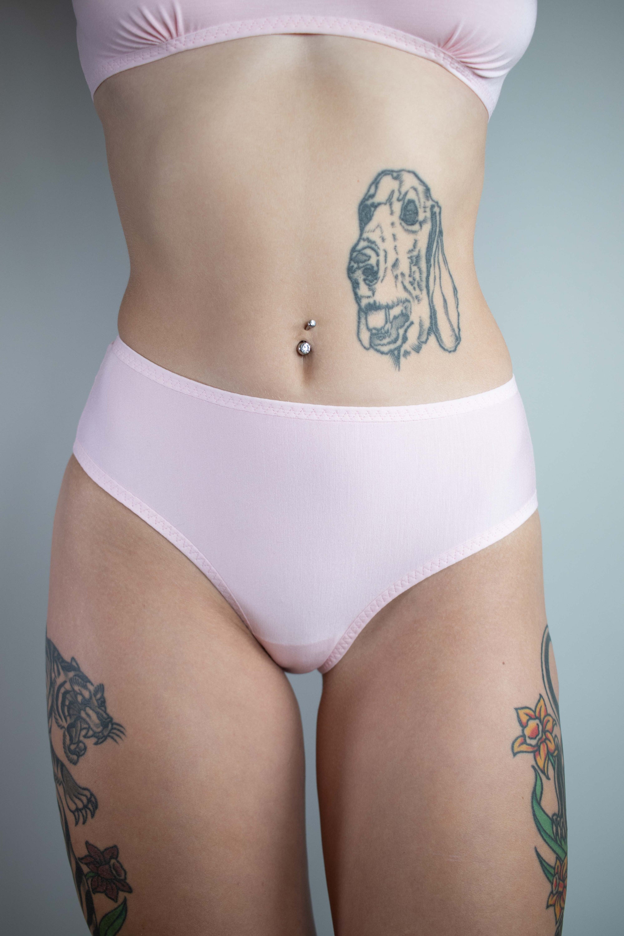 Organic Bamboo French Cut Brief in Fairy Floss