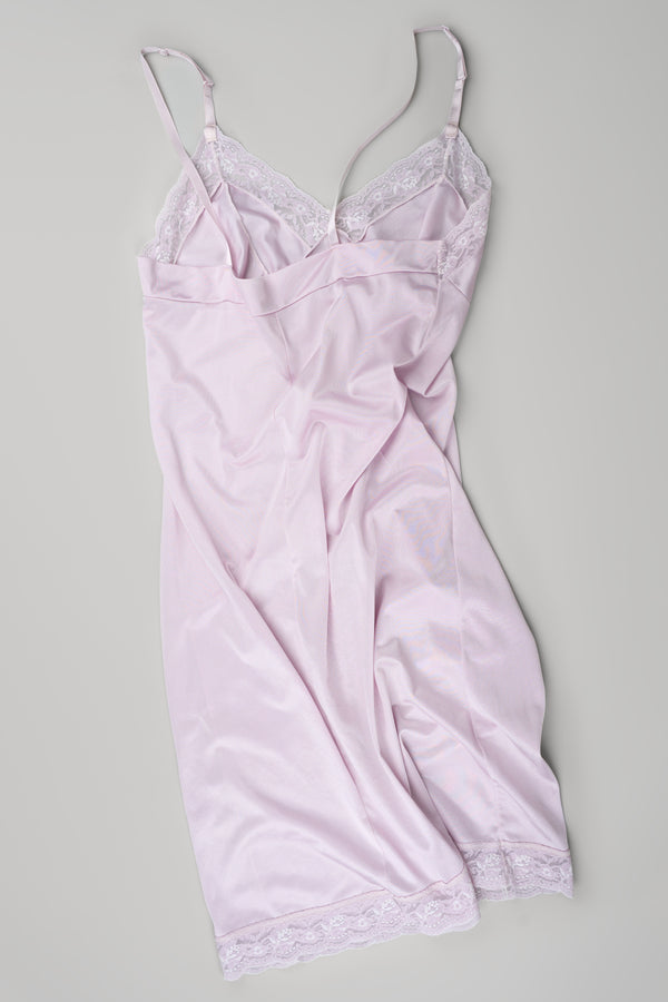 Vintage Slip Dress with Lace Trim