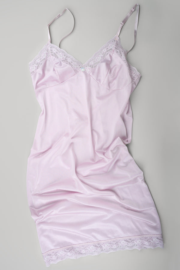 Vintage Slip Dress with Lace Trim